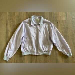 Vintage 90’s women’s size l-xl light purple lavender windbreaker zip up jacket